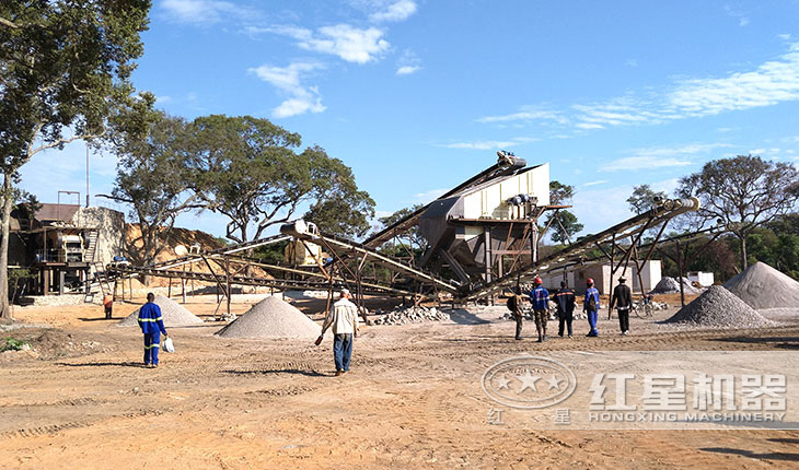 反擊破砂石整形機現場