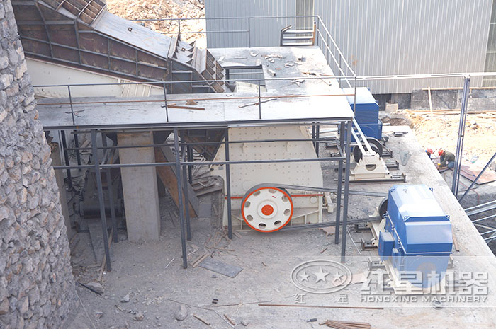 固定式砂石料設備作業現場