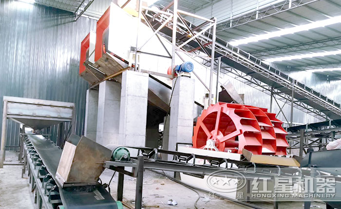 三輪洗砂機現(xiàn)場