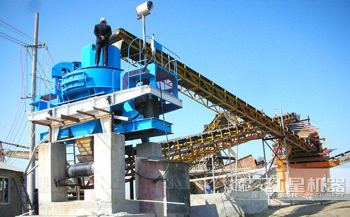 200噸破石子的機(jī)械生產(chǎn)線現(xiàn)場(chǎng)